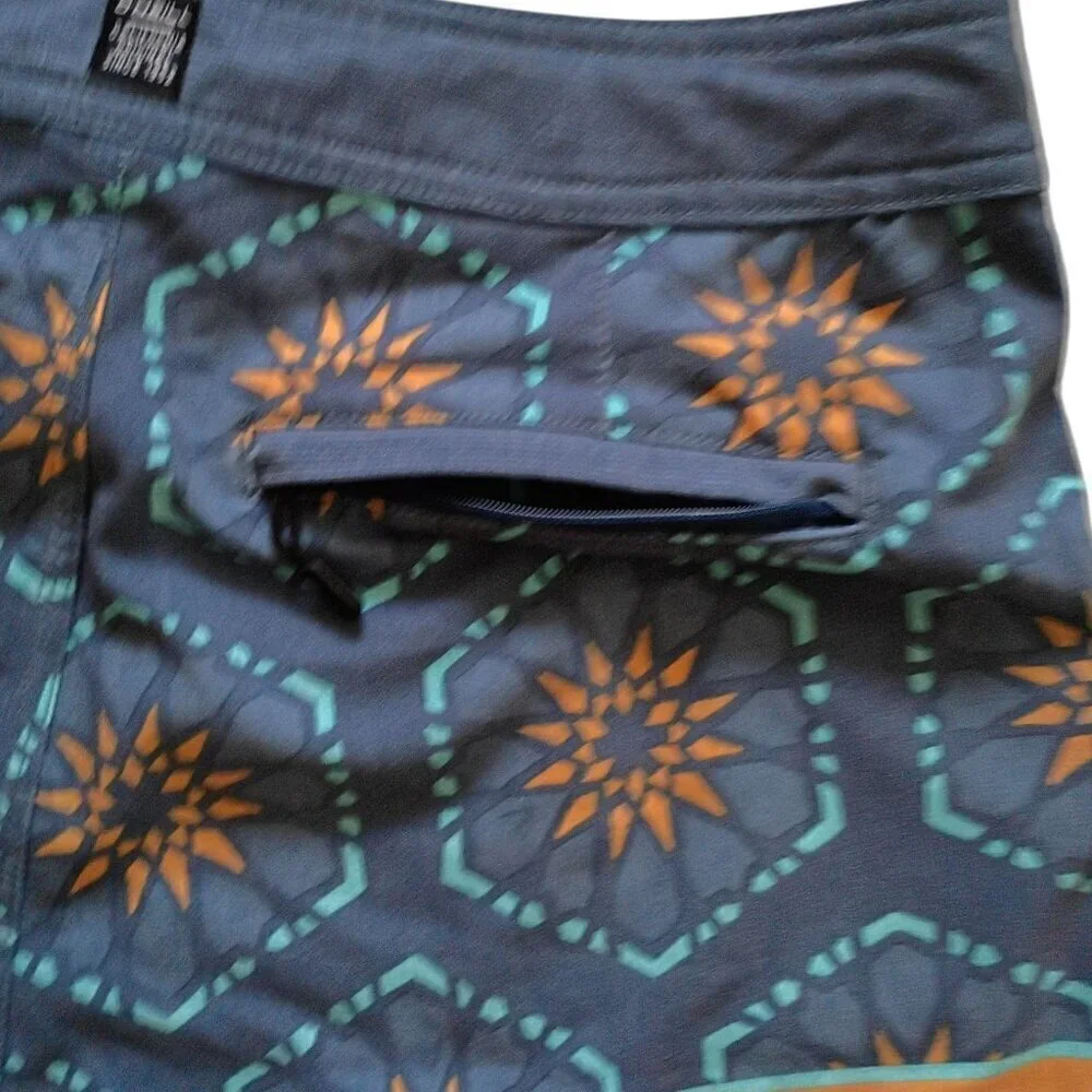 O'Neil Hyperfreak Men's Size 29 Aztec Swim Beach Surfing Board Shorts Drawstring